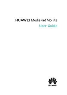 Huawei Mediapad M5 Lite manual. Smartphone Instructions.